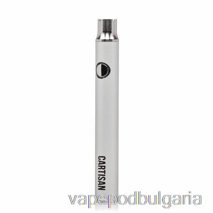 Vape 10000 Дръпки Cartisan бутон Vv 350 510 батерия сребриста